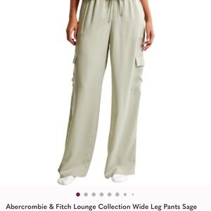 Abercrombie & Fitch Satin Wide Leg Pants